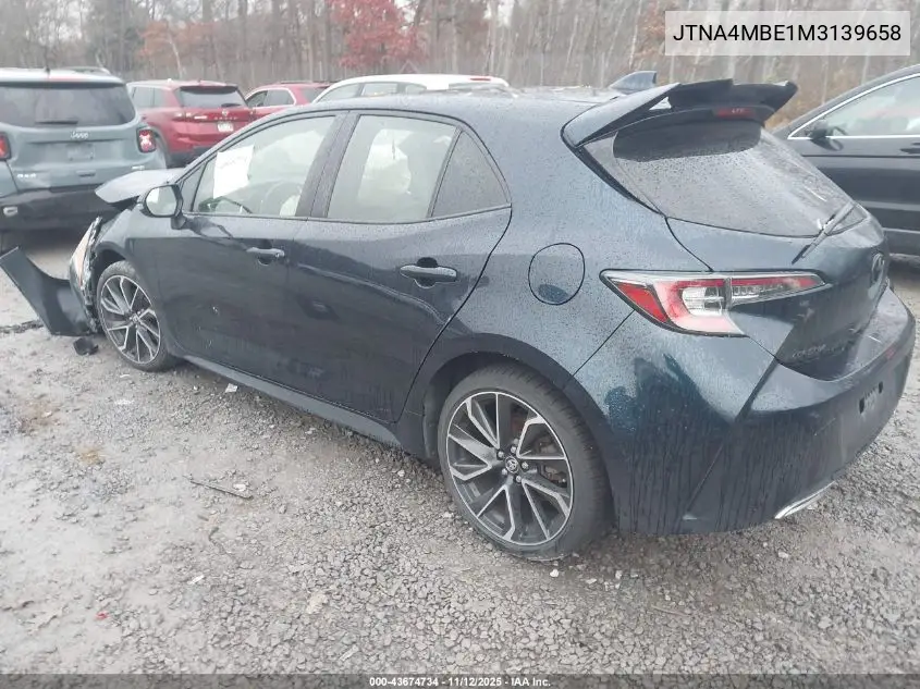 JTNA4MBE1M3139658 2021 Toyota Corolla Xse