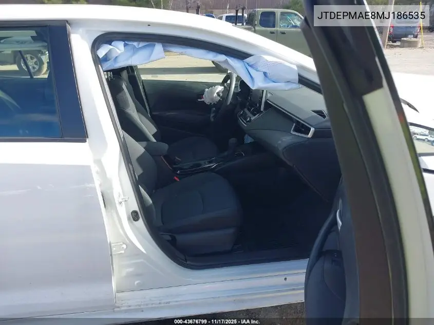 JTDEPMAE8MJ186535 2021 Toyota Corolla Le