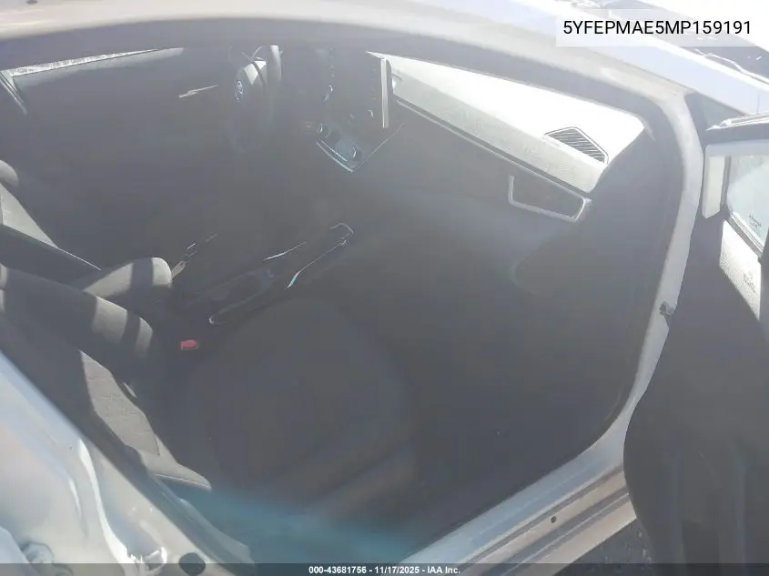 5YFEPMAE5MP159191 2021 Toyota Corolla Le