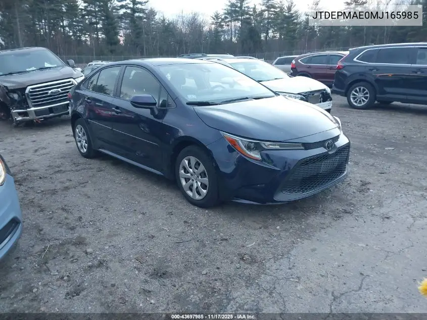 JTDEPMAE0MJ165985 2021 Toyota Corolla Le