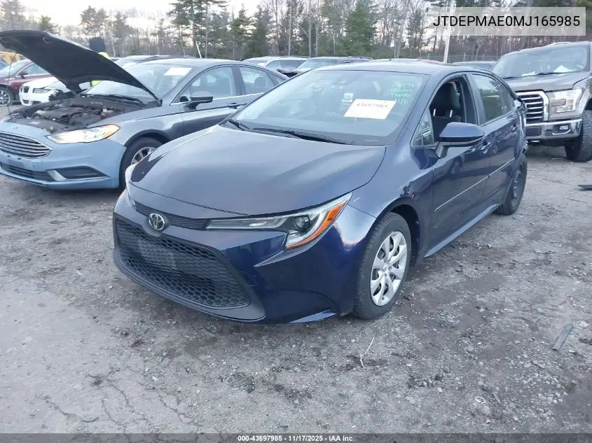 JTDEPMAE0MJ165985 2021 Toyota Corolla Le