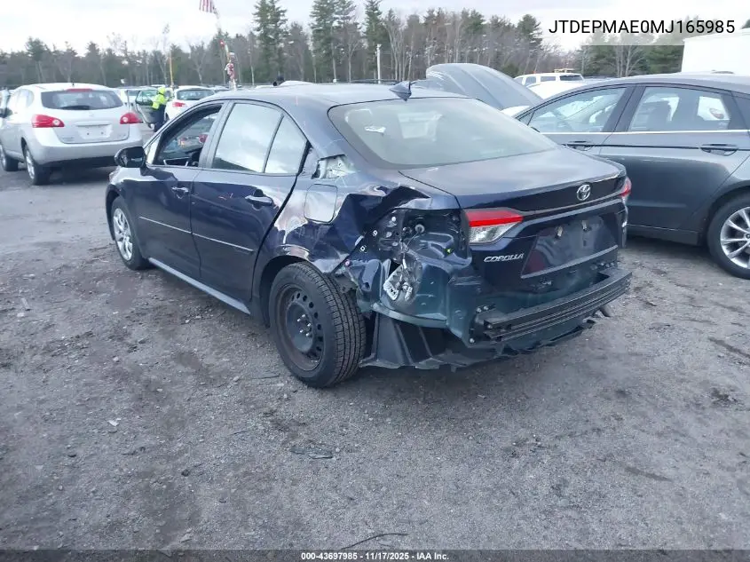 JTDEPMAE0MJ165985 2021 Toyota Corolla Le