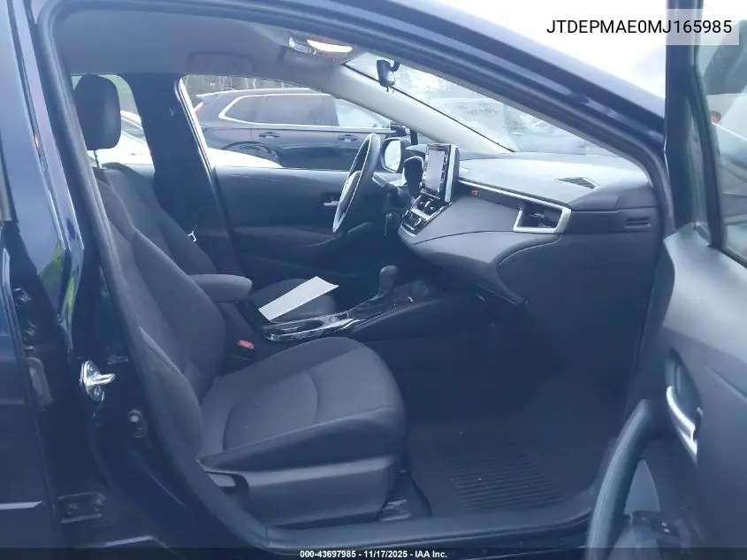 JTDEPMAE0MJ165985 2021 Toyota Corolla Le
