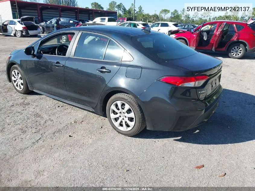 5YFEPMAE9MP242137 2021 Toyota Corolla Le