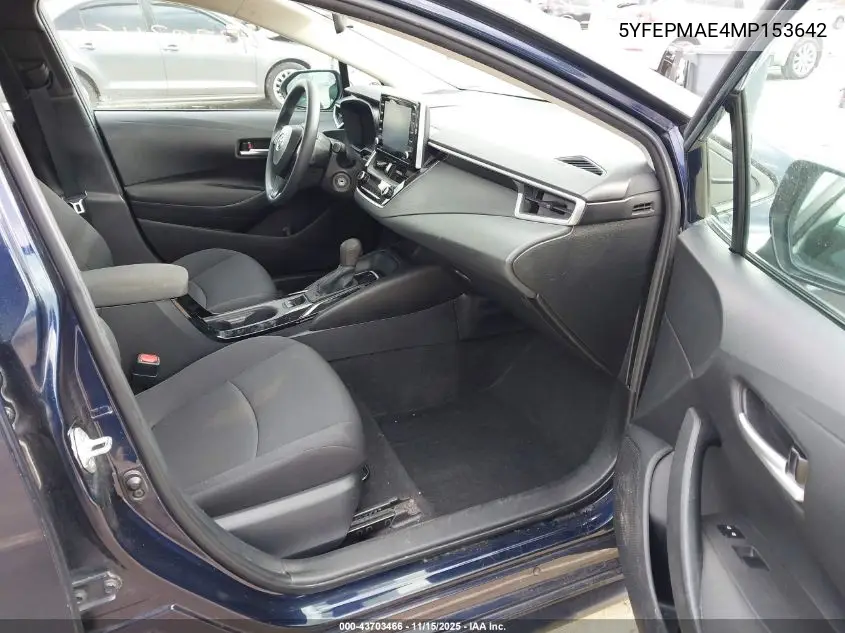 5YFEPMAE4MP153642 2021 Toyota Corolla Le