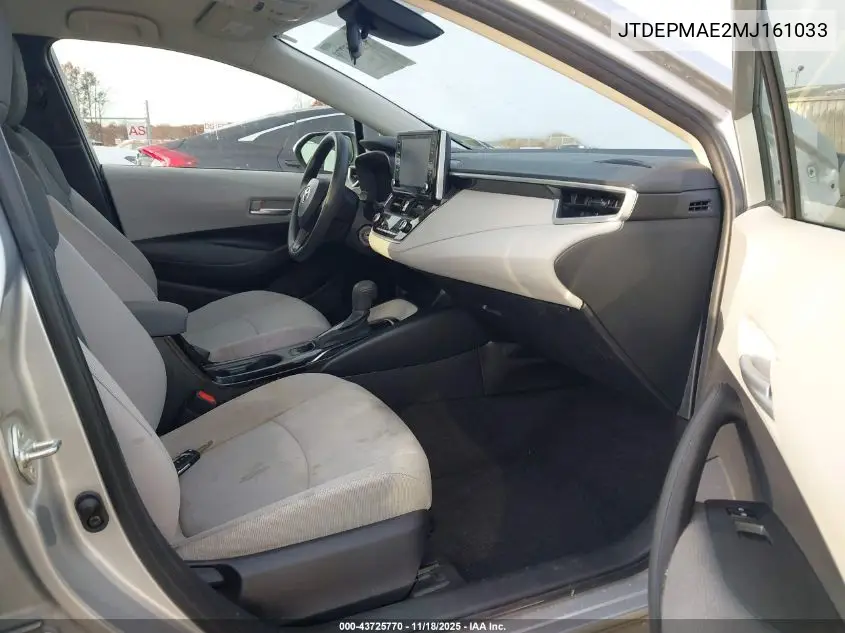 JTDEPMAE2MJ161033 2021 Toyota Corolla Le