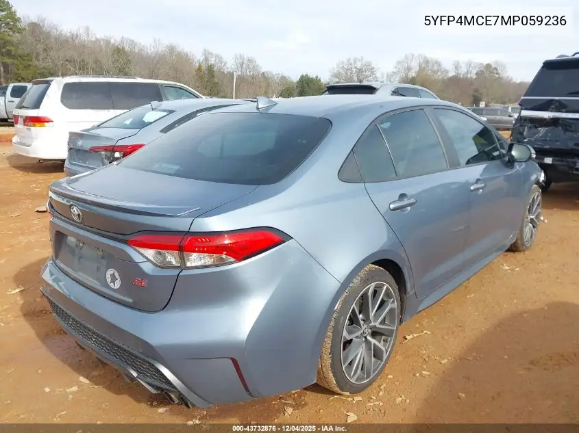 5YFP4MCE7MP059236 2021 Toyota Corolla Se