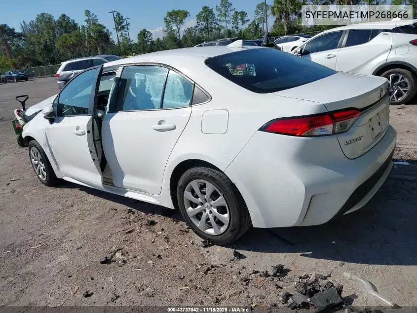5YFEPMAE1MP268666 2021 Toyota Corolla Le