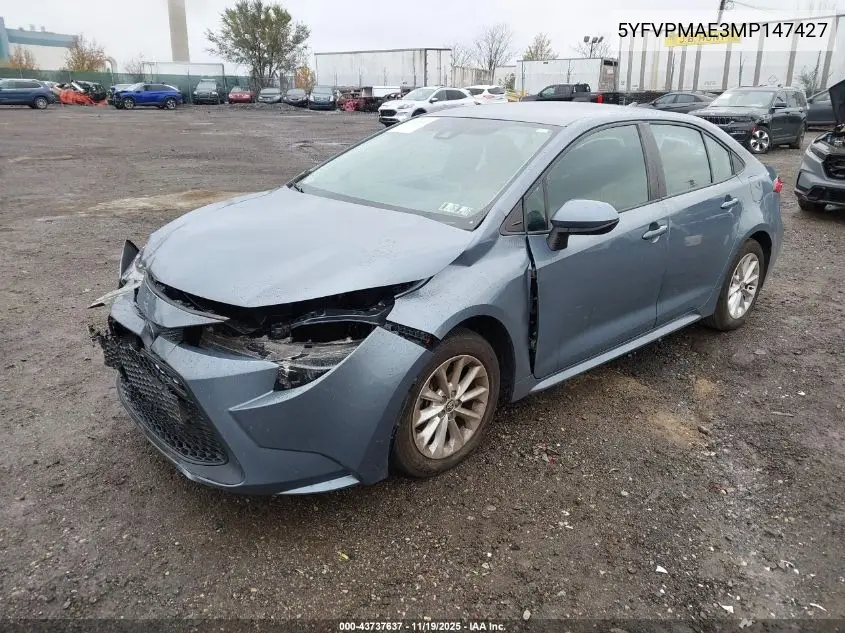 5YFVPMAE3MP147427 2021 Toyota Corolla Le