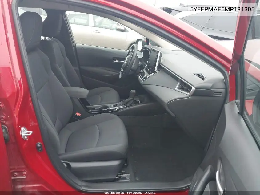 5YFEPMAE5MP181305 2021 Toyota Corolla Le