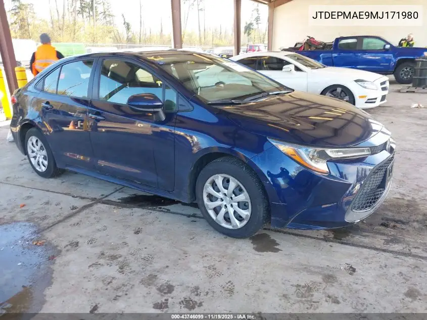 JTDEPMAE9MJ171980 2021 Toyota Corolla Le