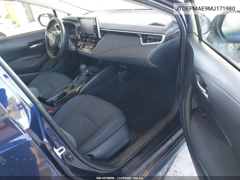 JTDEPMAE9MJ171980 2021 Toyota Corolla Le