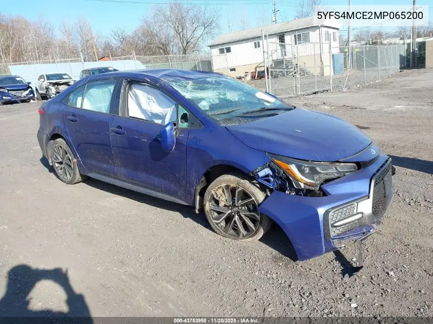 5YFS4MCE2MP065200 2021 Toyota Corolla Se