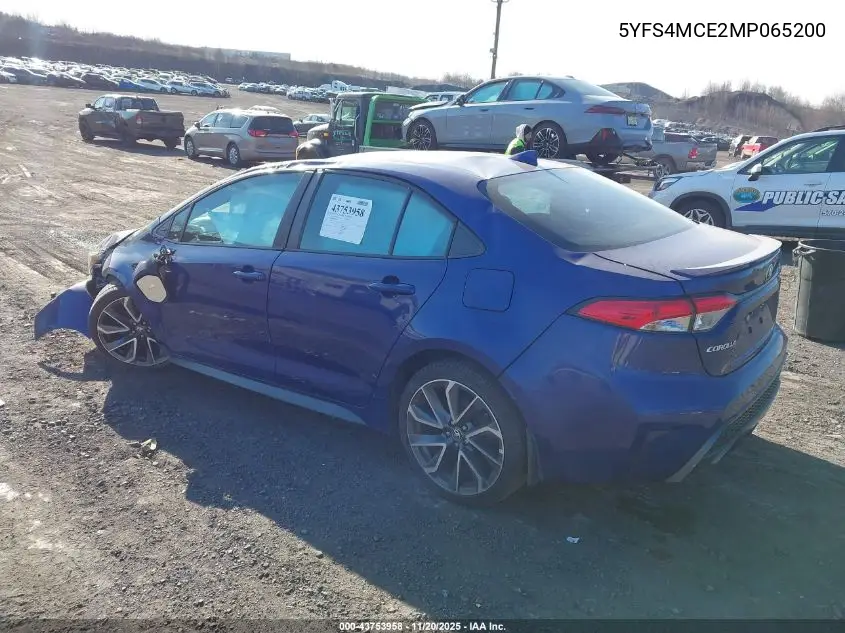 5YFS4MCE2MP065200 2021 Toyota Corolla Se