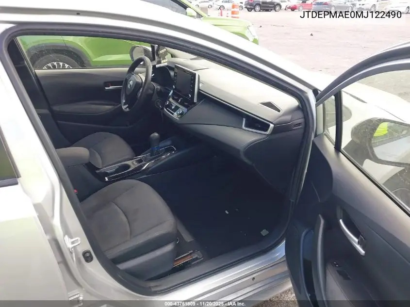 JTDEPMAE0MJ122490 2021 Toyota Corolla Le