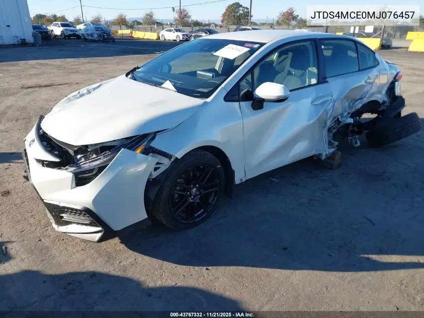 JTDS4MCE0MJ076457 2021 Toyota Corolla Se