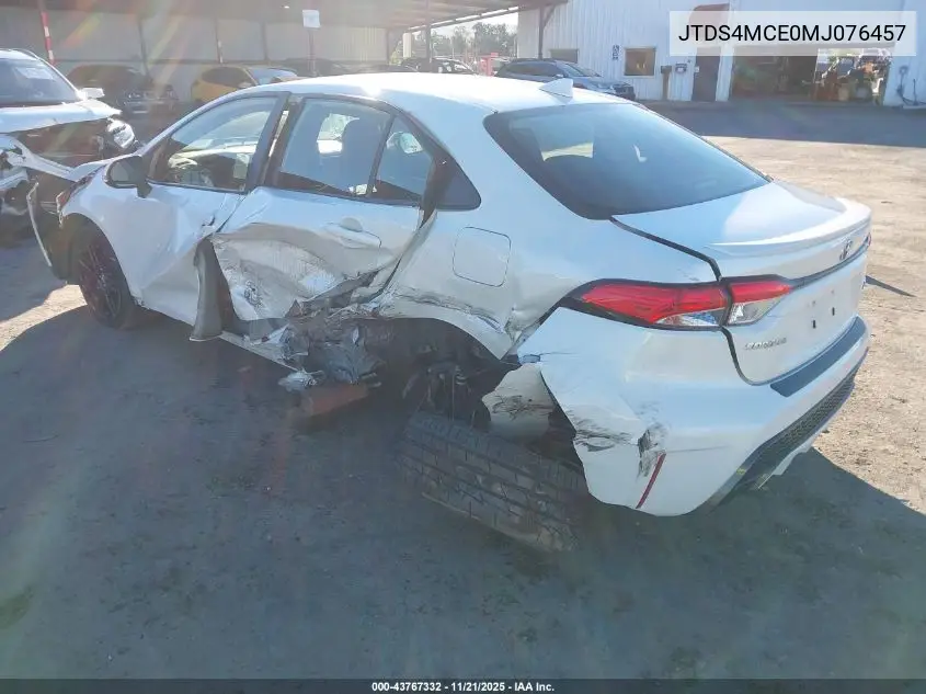 JTDS4MCE0MJ076457 2021 Toyota Corolla Se