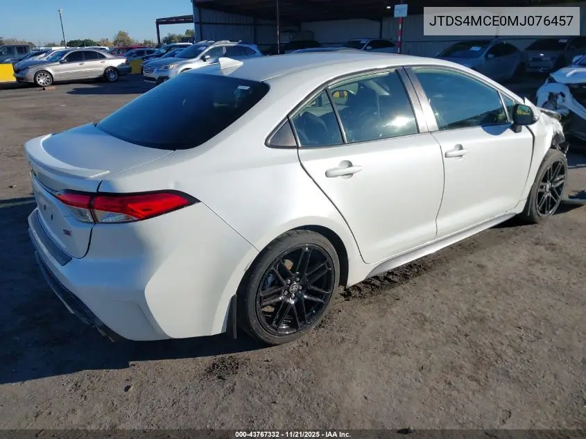 JTDS4MCE0MJ076457 2021 Toyota Corolla Se