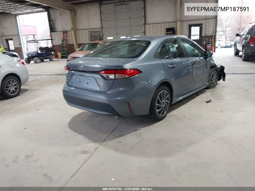 5YFEPMAE7MP187591 2021 Toyota Corolla Le