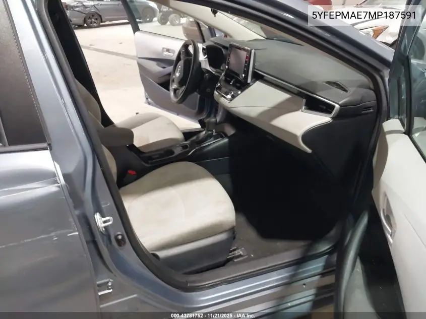 5YFEPMAE7MP187591 2021 Toyota Corolla Le