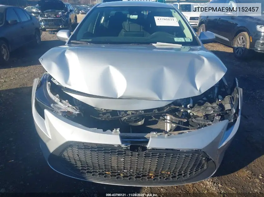 JTDEPMAE9MJ152457 2021 Toyota Corolla Le