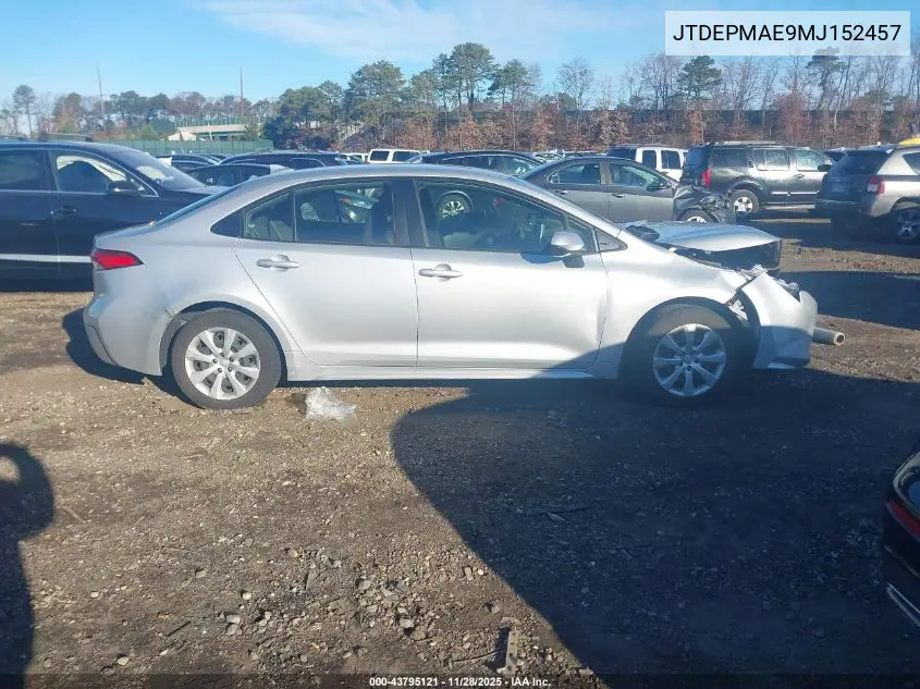 JTDEPMAE9MJ152457 2021 Toyota Corolla Le