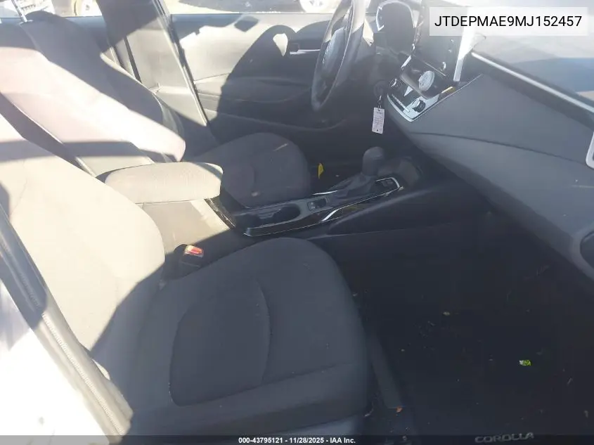 JTDEPMAE9MJ152457 2021 Toyota Corolla Le