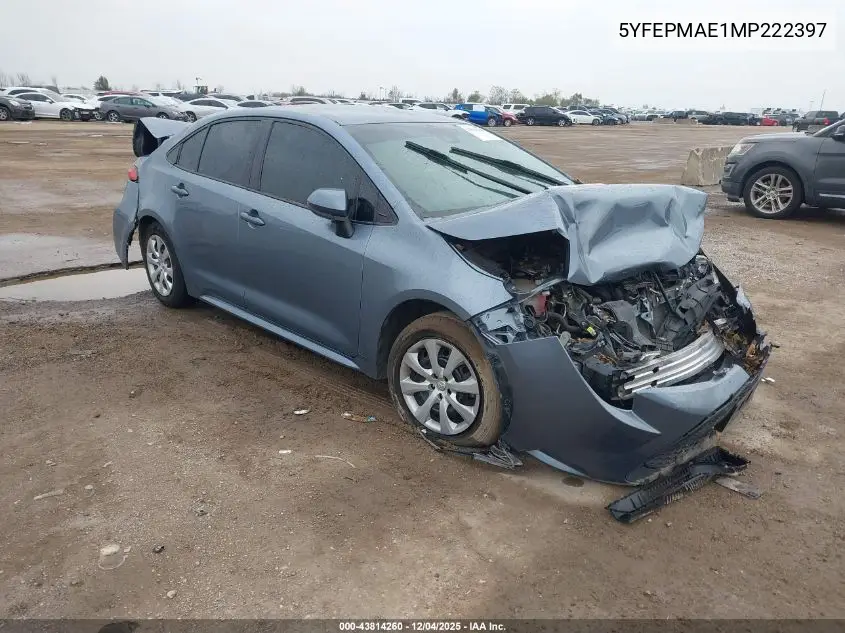 5YFEPMAE1MP222397 2021 Toyota Corolla Le