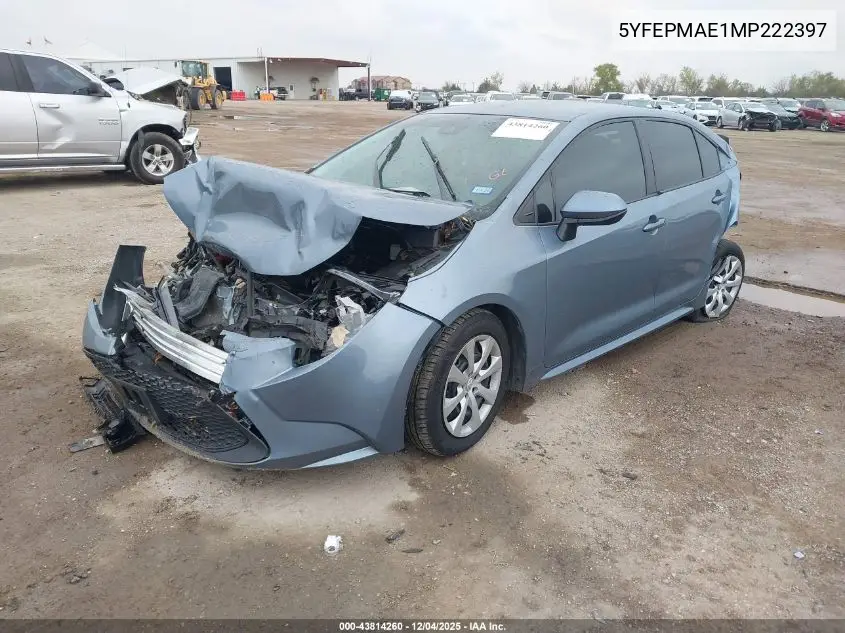 5YFEPMAE1MP222397 2021 Toyota Corolla Le