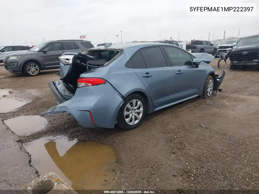 5YFEPMAE1MP222397 2021 Toyota Corolla Le