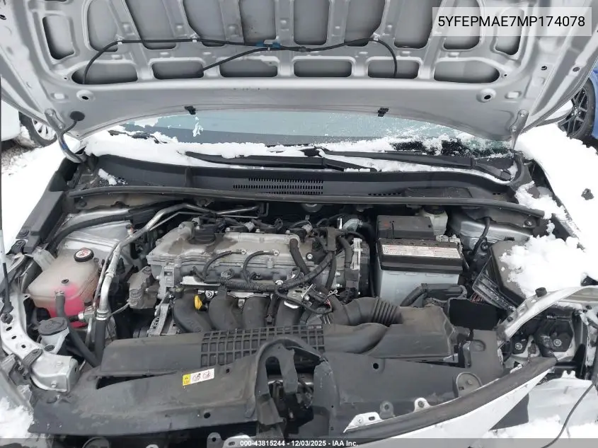 5YFEPMAE7MP174078 2021 Toyota Corolla Le