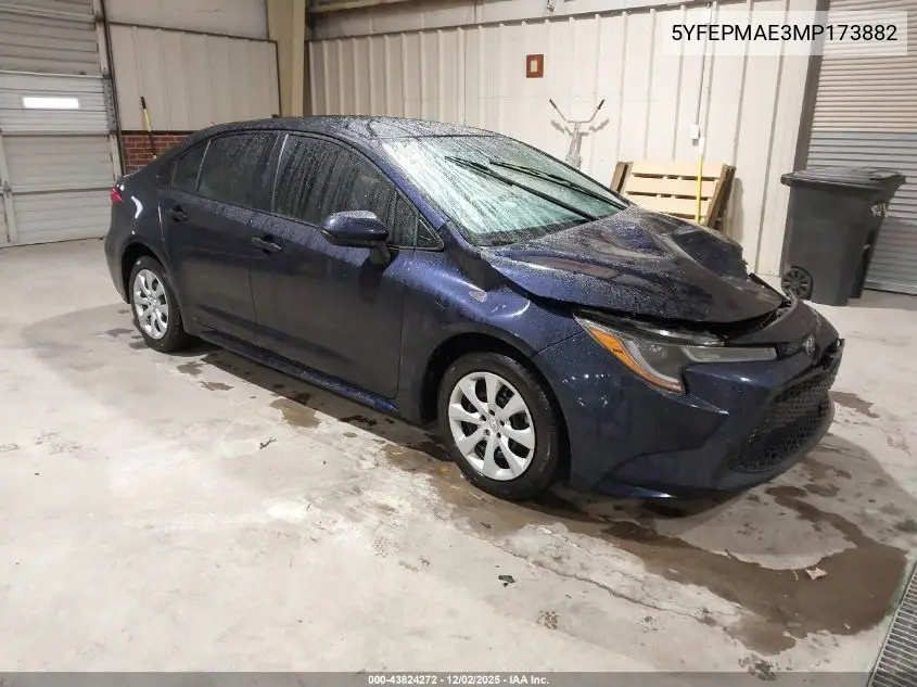5YFEPMAE3MP173882 2021 Toyota Corolla Le