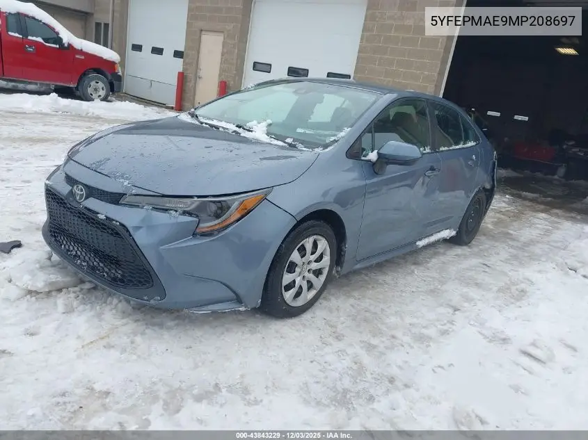 5YFEPMAE9MP208697 2021 Toyota Corolla Le