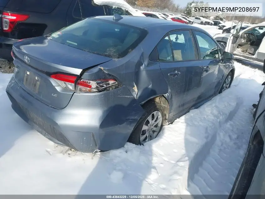 5YFEPMAE9MP208697 2021 Toyota Corolla Le