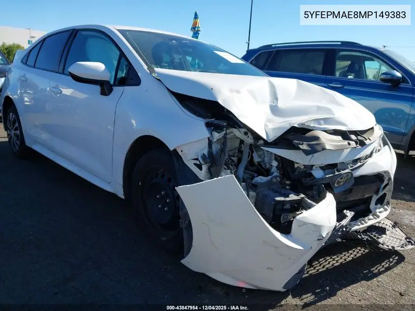 5YFEPMAE8MP149383 2021 Toyota Corolla Le