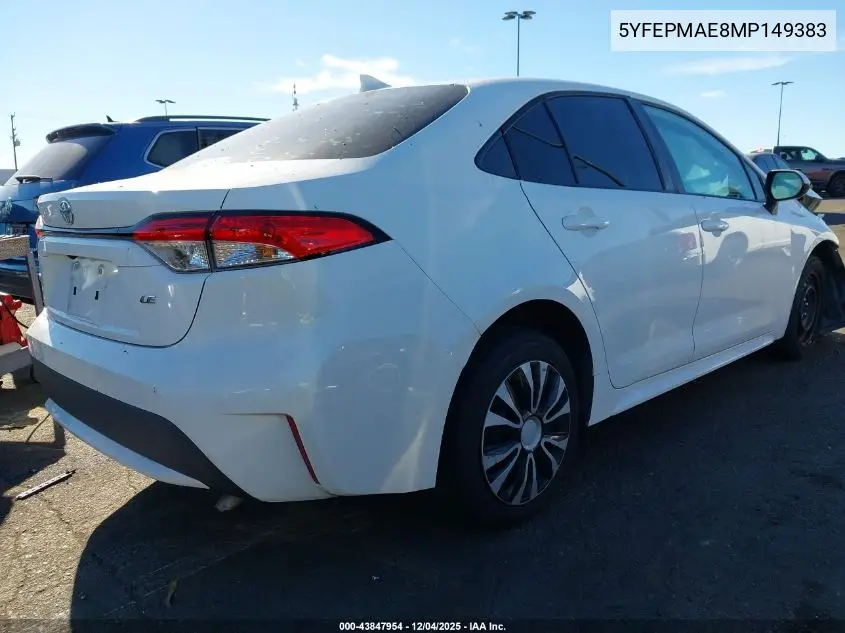5YFEPMAE8MP149383 2021 Toyota Corolla Le