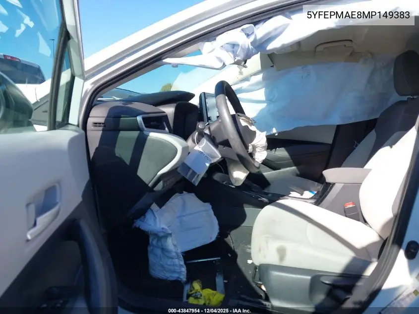 5YFEPMAE8MP149383 2021 Toyota Corolla Le