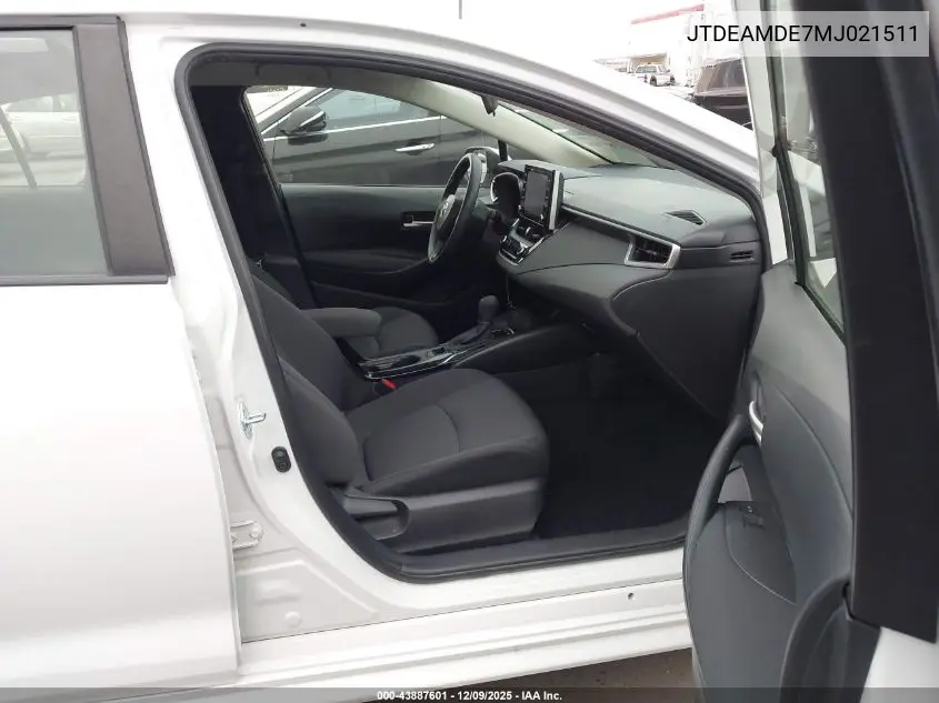 JTDEAMDE7MJ021511 2021 Toyota Corolla Hybrid Le