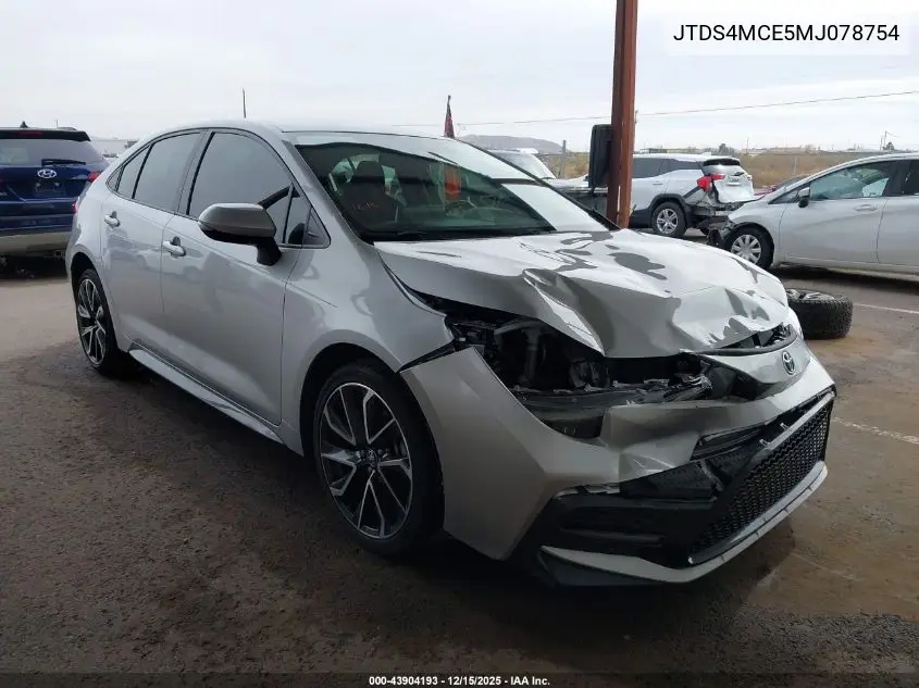 JTDS4MCE5MJ078754 2021 Toyota Corolla Se