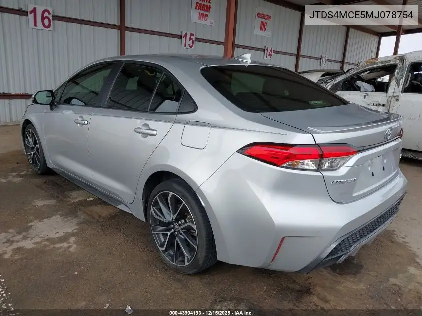 JTDS4MCE5MJ078754 2021 Toyota Corolla Se