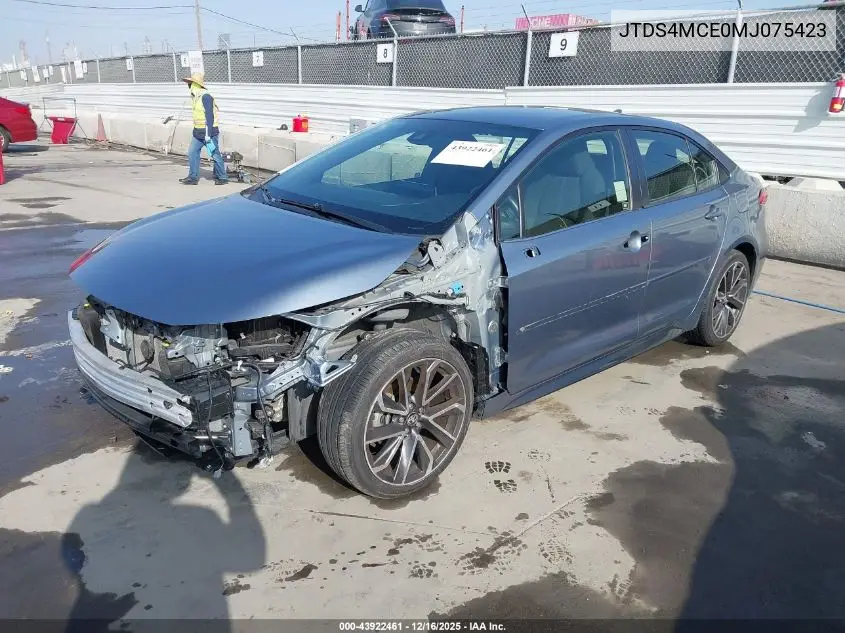 JTDS4MCE0MJ075423 2021 Toyota Corolla Se