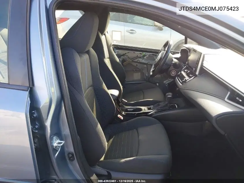 JTDS4MCE0MJ075423 2021 Toyota Corolla Se