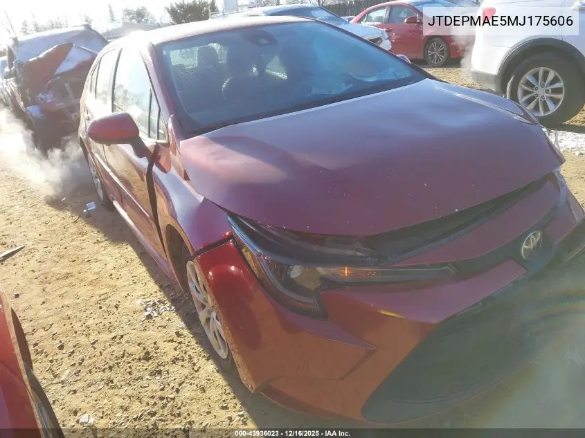 JTDEPMAE5MJ175606 2021 Toyota Corolla Le