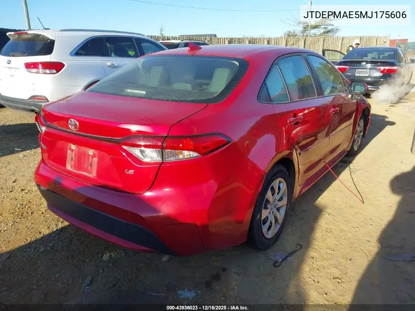 JTDEPMAE5MJ175606 2021 Toyota Corolla Le
