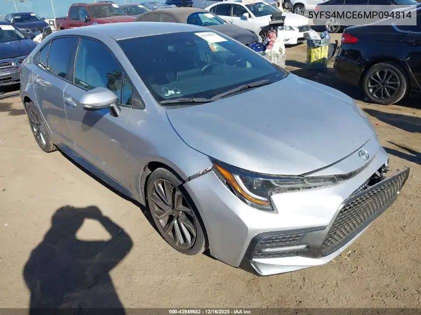 5YFS4MCE6MP094814 2021 Toyota Corolla Se