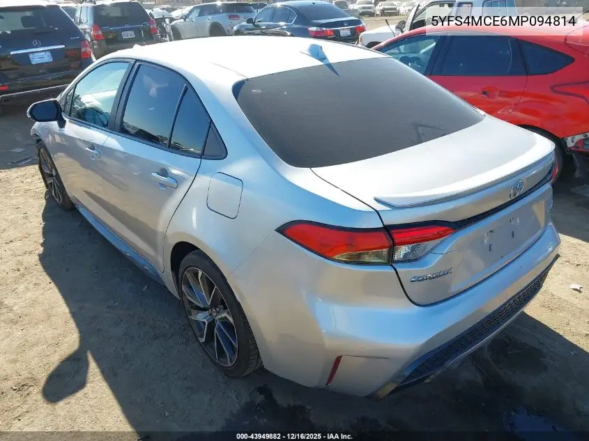 5YFS4MCE6MP094814 2021 Toyota Corolla Se