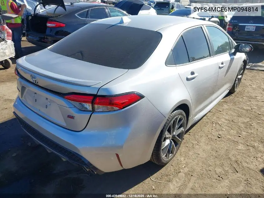 5YFS4MCE6MP094814 2021 Toyota Corolla Se