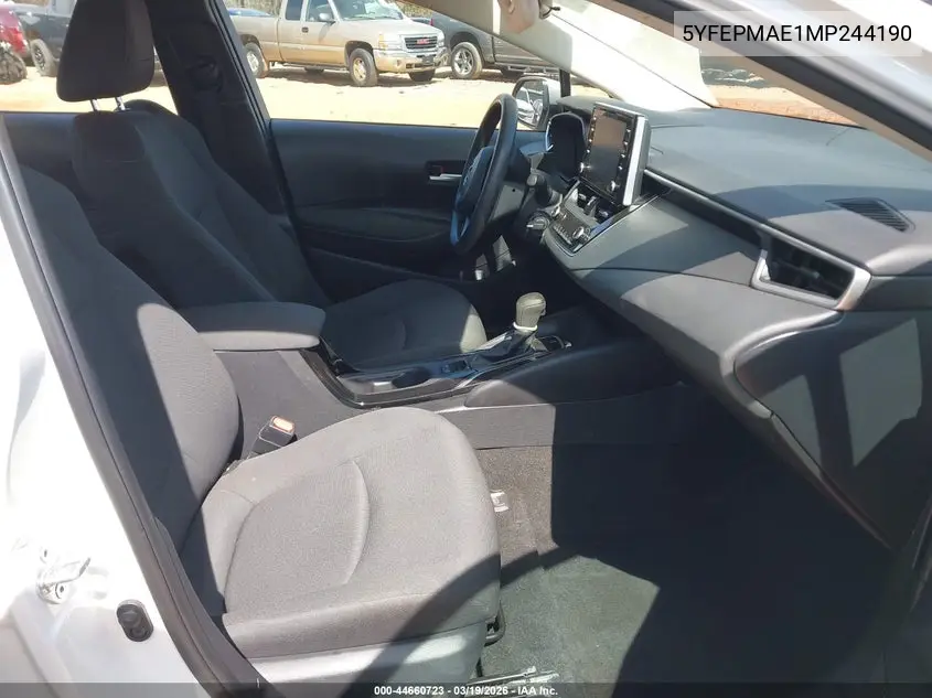5YFEPMAE1MP244190 2021 Toyota Corolla Le