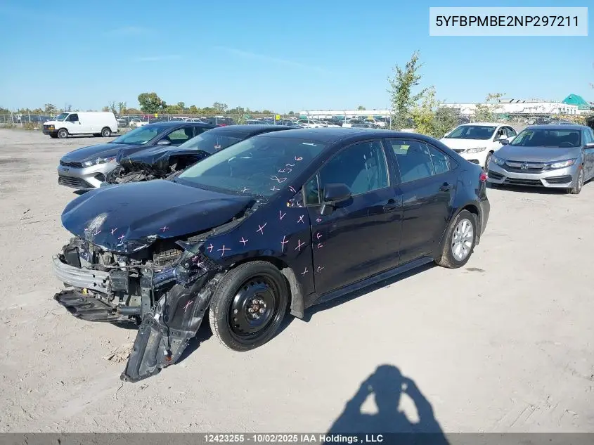 5YFBPMBE2NP297211 2022 Toyota Corolla Le