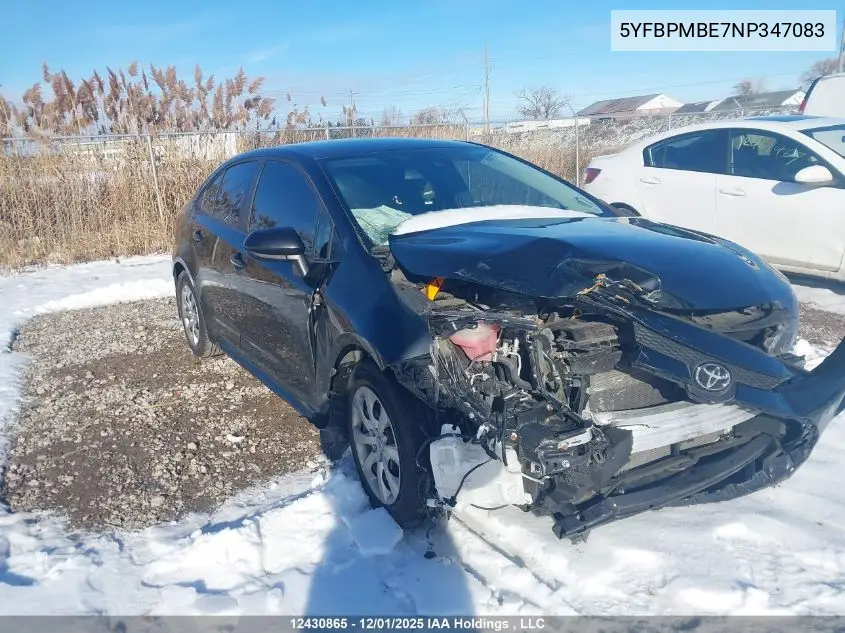 5YFBPMBE7NP347083 2022 Toyota Corolla
